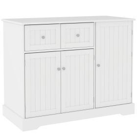Cat Litter Box Enclosure with Drawers, Storage, Anti-tip Kit, 39" x 18" x 31.5", White (Option: White-1125x530x190 mm)